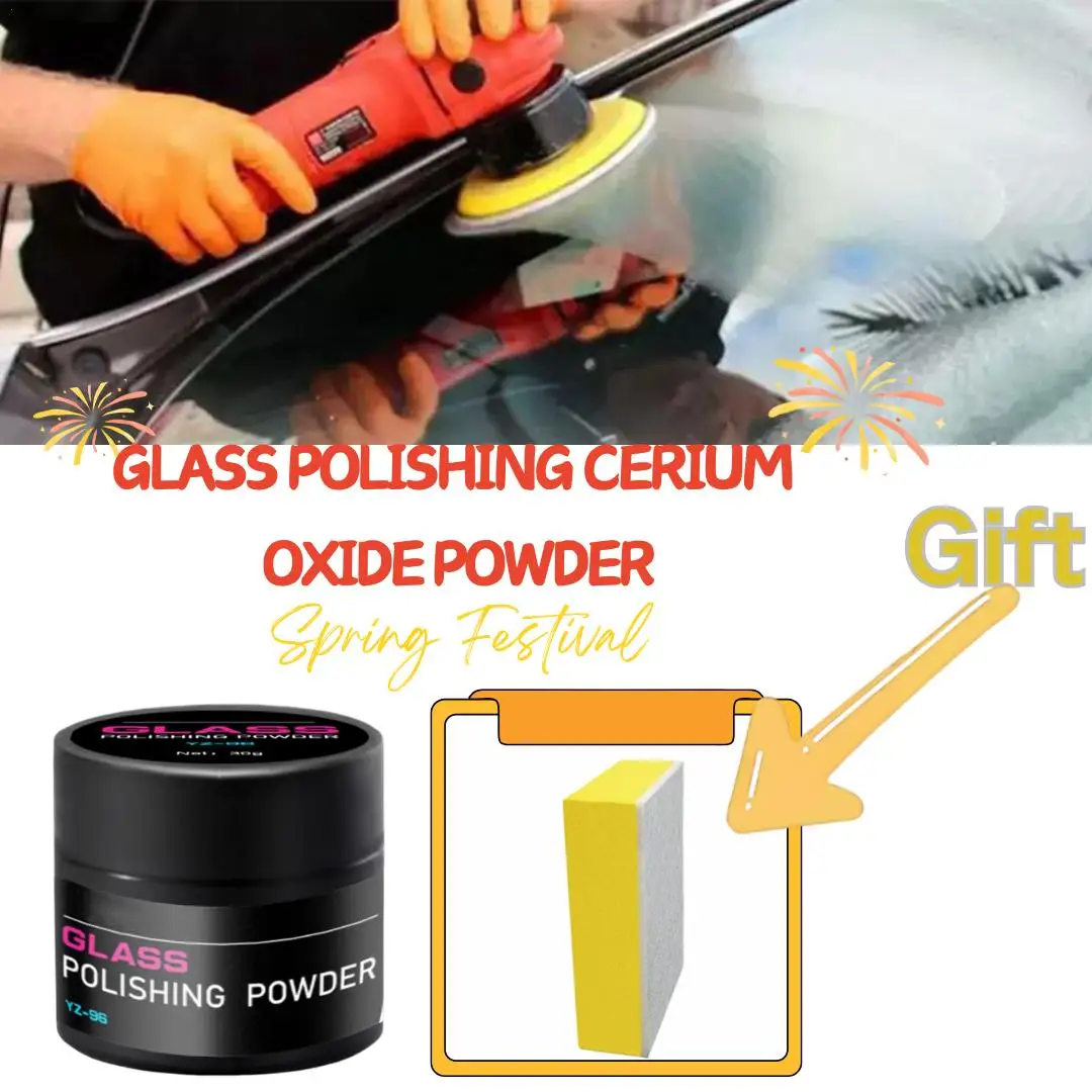 ガラス研磨酸化物粉末,フロントガラスの傷除去,フロントガラスの修理,研磨クリーナー,30g