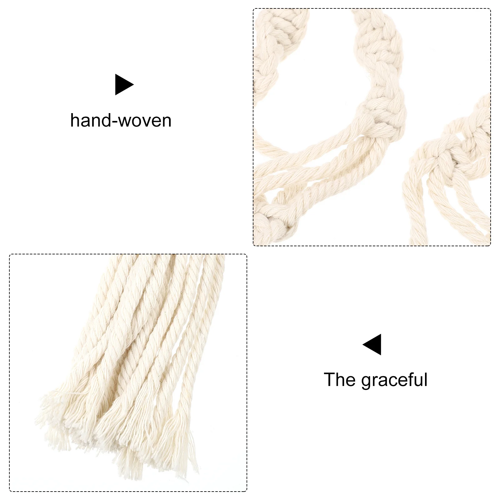 

3pcs Flowerpot Hanger Cotton Rope Planter Baskets For Indoor Outdoor Use Modern Wall Hanging Decor Macrame Basket Holder Flower