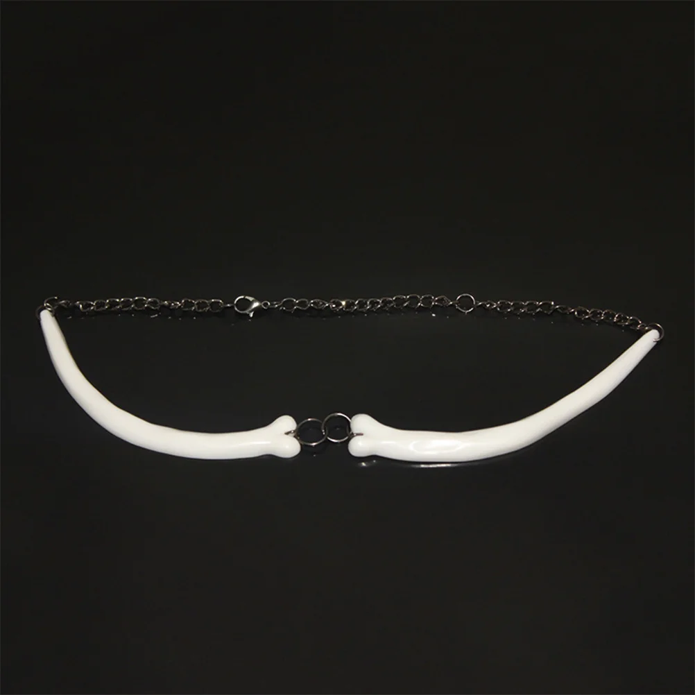 قلادة على شكل عظمة الهالوين، تصميم إبداعي فريد من نوعه، خفيفة الوزن ومريحة، لمسة الجلد، هدية ترويجية للإعلان، إكسسوار الهالوين