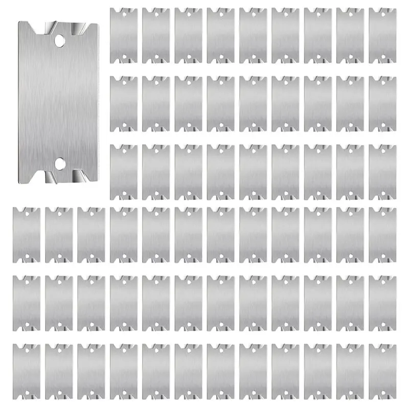 B23B Cable Protector-Steel Safety Plates For Stud- Nails Plates(100PCS), 1.5 X 2.5 Inch Inch For Plumbing And Wiring Protection