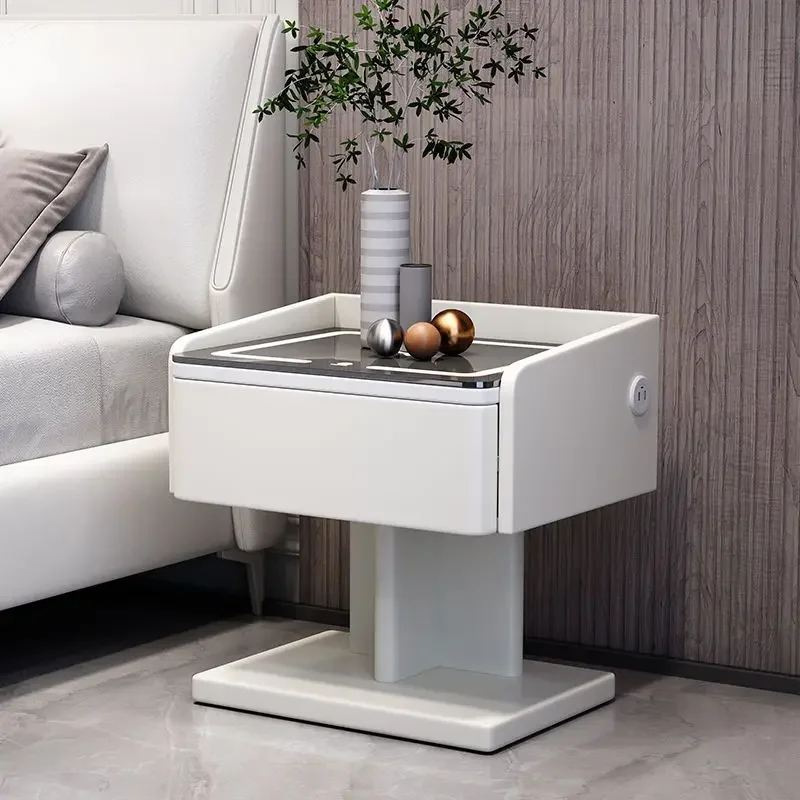 Bedside Cabinet Gamer Bedroom Closets White Table Auxiliary Side Bed Tables Storage Desk Drawer Night Floating Nightstand Locker