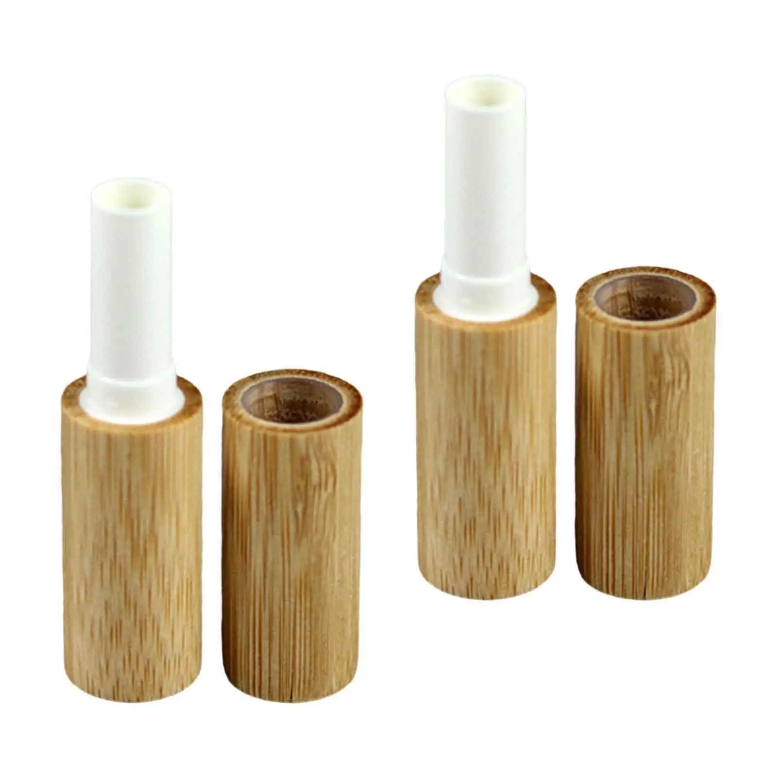 2 Pieces Lip Glosses Tubes Containers Empty Bamboo Shell for Cosmetic Gifts