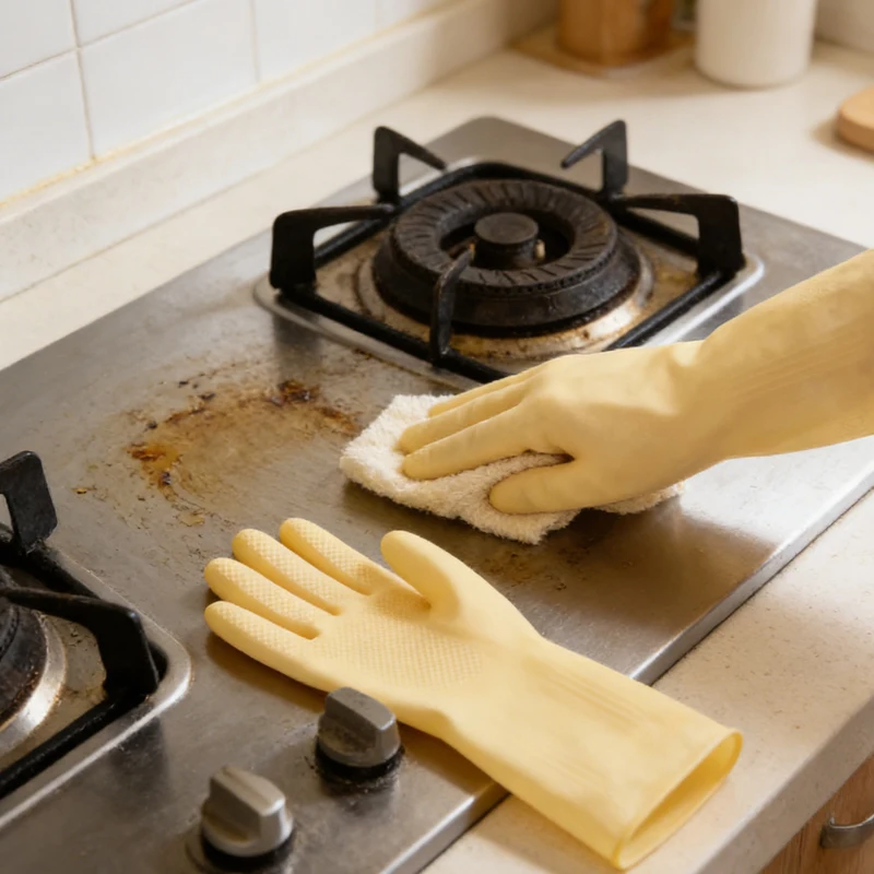 1 Pairs Thick Dishwashing Gloves Work Gloves Latex Dishwashing Gloves Home Durable Cleaning Housework Chores Dishwashing Tools