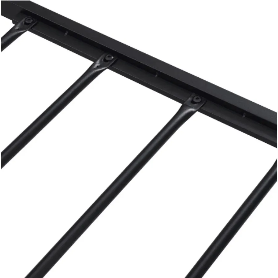 

Queen Size Metal Platform Bed Frame With Wooden board And Footboard With USB LINER