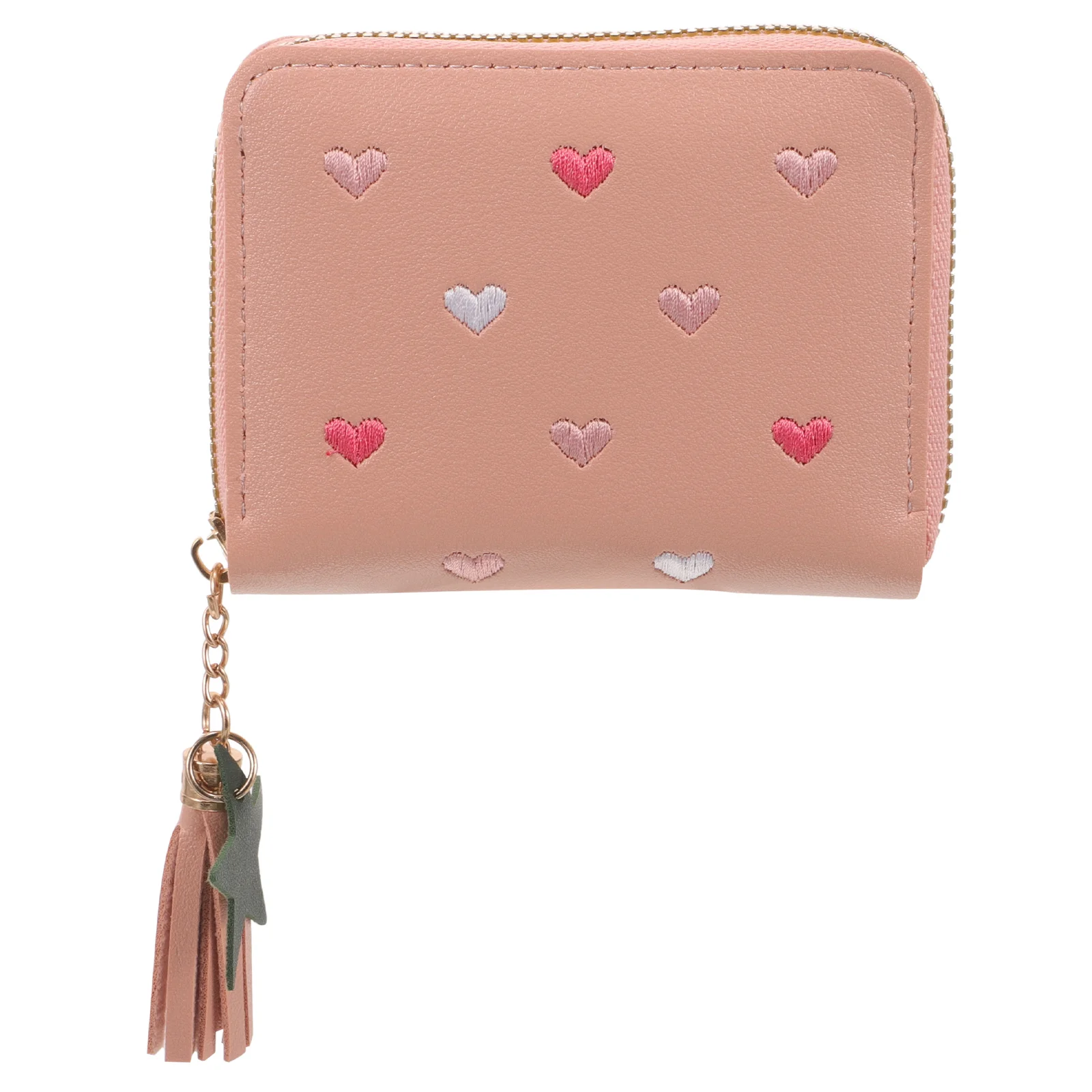 Portafoglio da donna Pochette Porta carte piccolo Chiusura con cerniera Portamonete leggero Organizzatore di grande capacità Porta carte di credito da viaggio