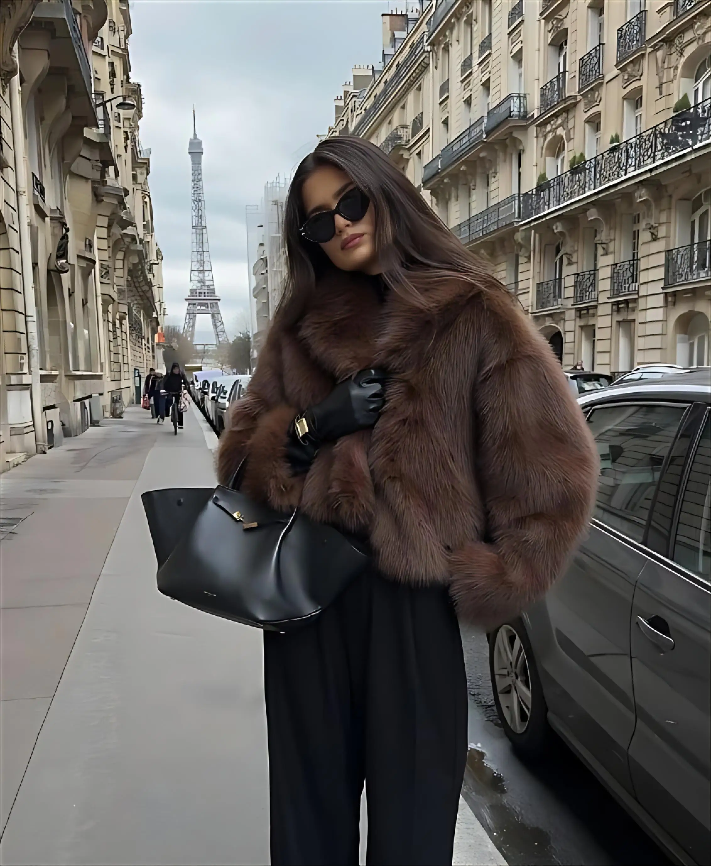 Cappotti kaki in pelliccia sintetica da donna stile vecchio argento adatto stile street-style donna ispirazione tasche nascoste colletto risvolti pelle scamosciata giovanile