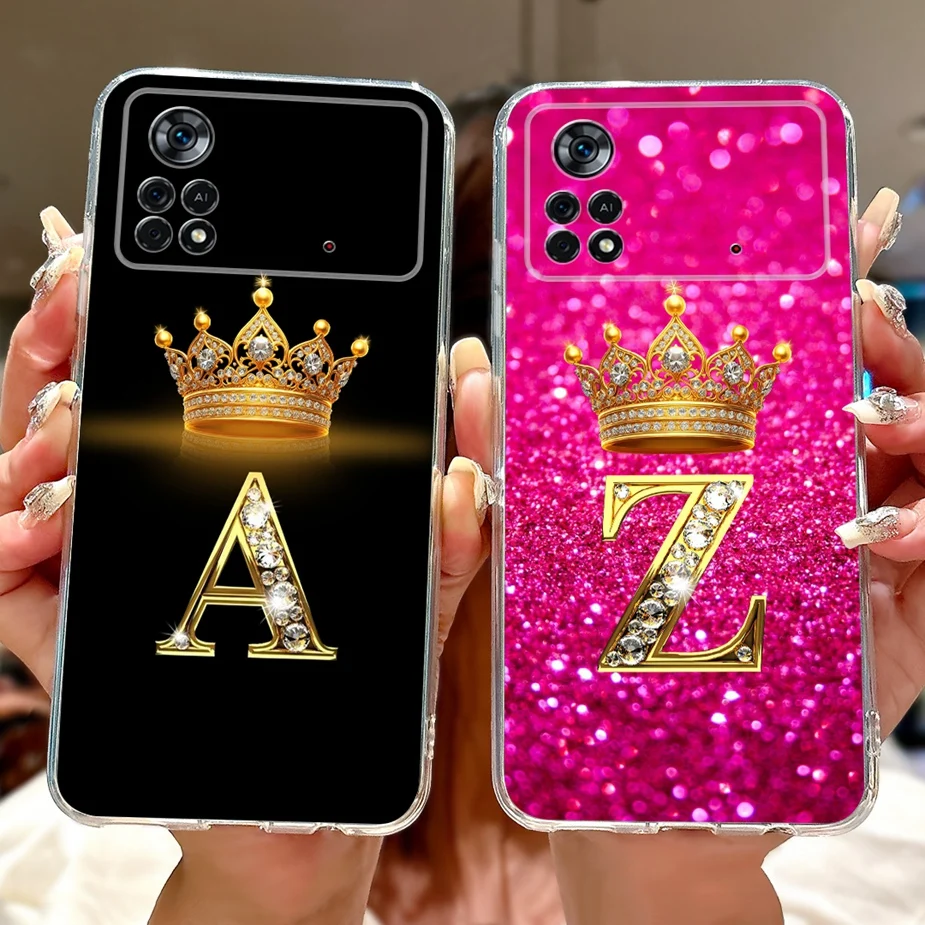 For Xiaomi Poco X4 Pro 5G Case Luxury Fashion Letters Cover Soft Silicone Phone Cases For Xiaomi Poco M4 Pro 4G 5G Fundas Bumper