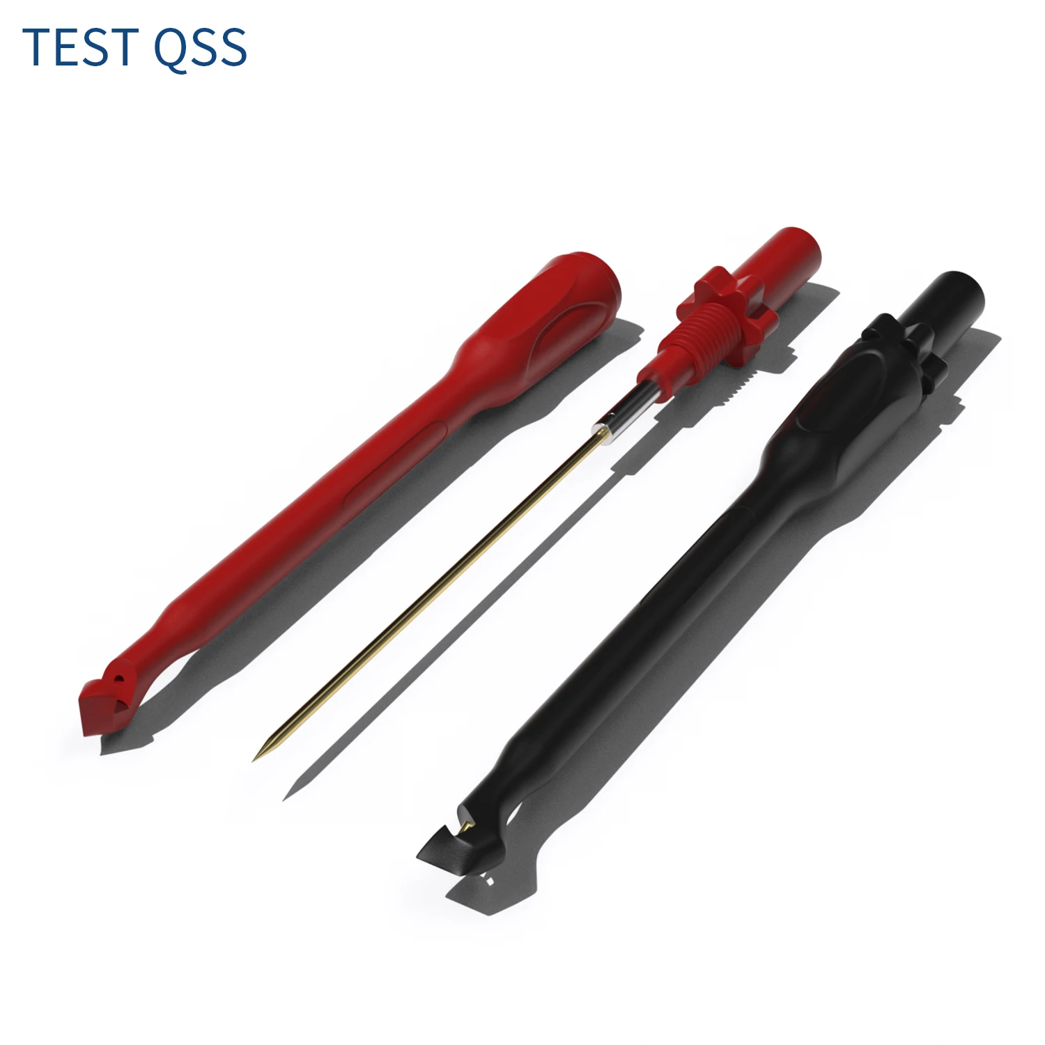 QSS 2PCS Puncture Wire-Piercing Probes Multimeter Test Stick Safety Non-Destructive for 4MM Banana Socket
