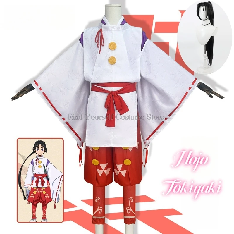 Red Kimono Women Costumes Anime Woman Cosplay The Elusive Samurai Outfits Adult Men's Hojo Tokiyuki Whole Cosplays Female Femme