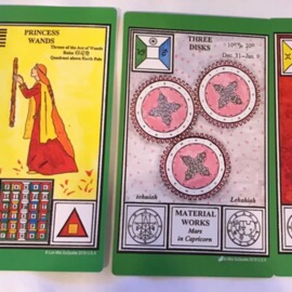 Tarot de la Magique de Cérémonie, Une Synthèse Picturale des Trois Grands Piliers de Magick, merveilleuse Édition, 78 Cartes, 10.3x6cm