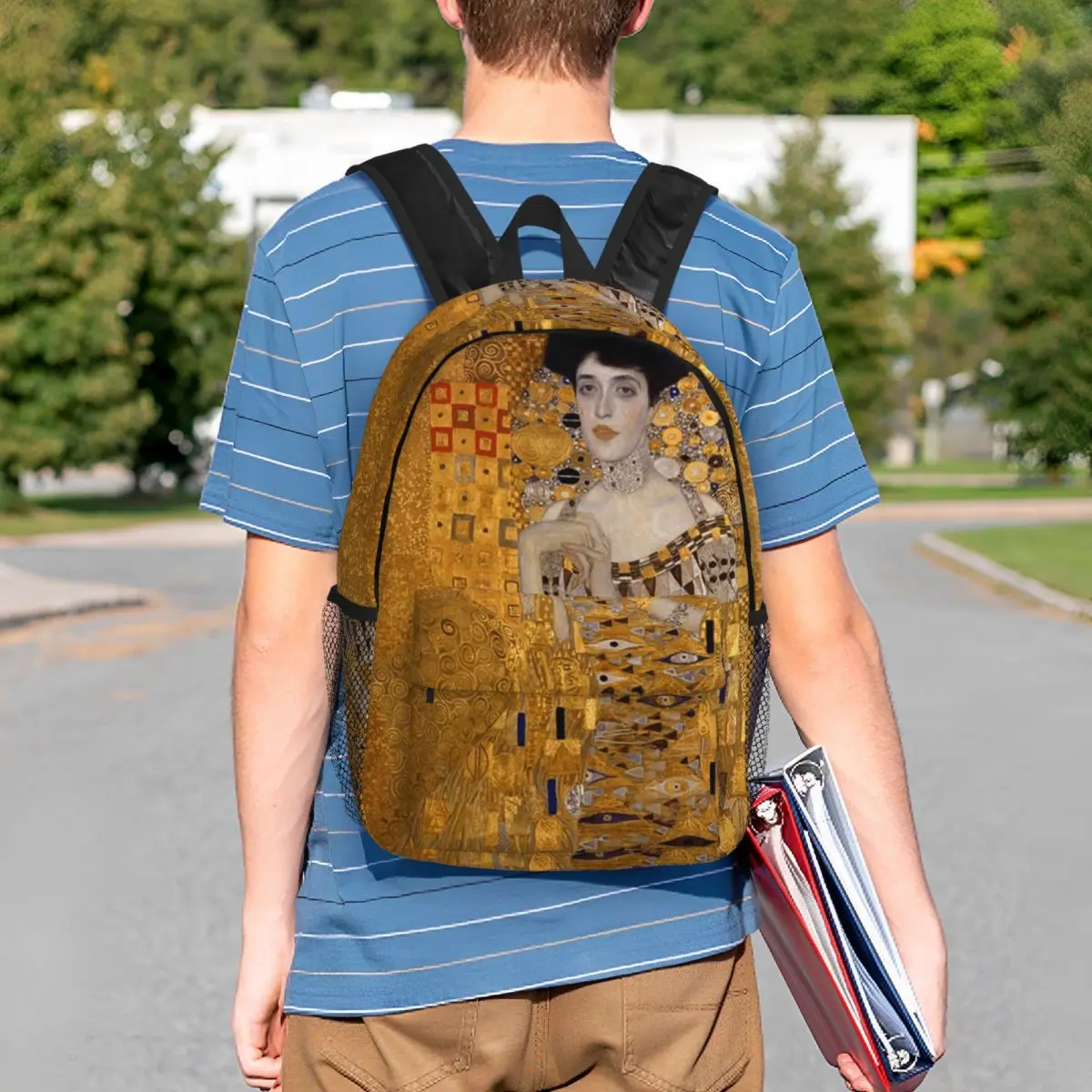 Gustav Klimt Art Austrian Artist Backpack Student BookBag Children School Bag Computer Shoulder Bags for Boys Girls