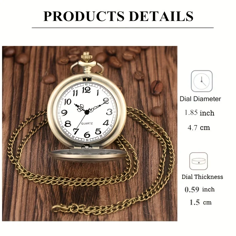 Unique Vintage Quartz Pocket Watch - A Creative Digital Design Pattern for the Style-Conscious