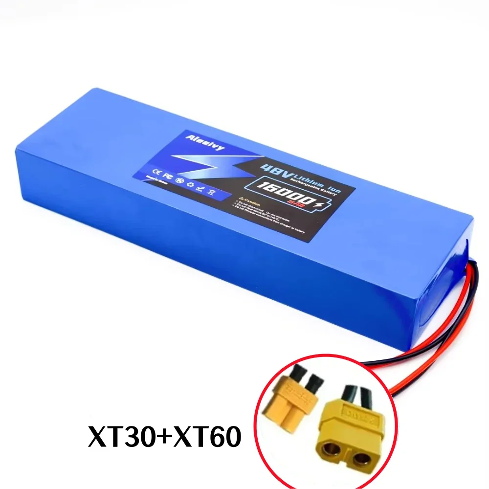 Oplaadbare 48V lithiumbatterij 16000mAh 13S5P met 15A BMS, batterijpakket met hoge capaciteit voor hoverboard skateboard longboard