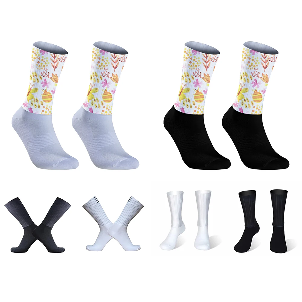 Chaussettes de compression pour vélo de route et VTT, nouvelle collection été 2024