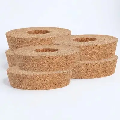 

6Pcs Cork Lids Transparent Glass Planter Jar Stoppers Center Hole Hydroponic Vase Lid Succulent Planter Cork Stopper Terrarium