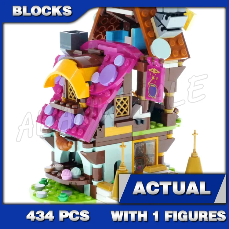 

434 шт., вращающаяся ветряная мельница Dream World Village, пекарня, мастерская, защитная башня 50657, строительные блоки, игрушки, совместимые с моделью