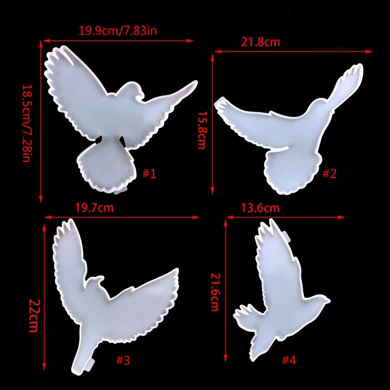 DIY Flying Bird Wall Hanging Keychain Silicone Epoxy Mold DIY Keychain Pendant Jewelry Crafting Mold for Valentine Gift R3MC