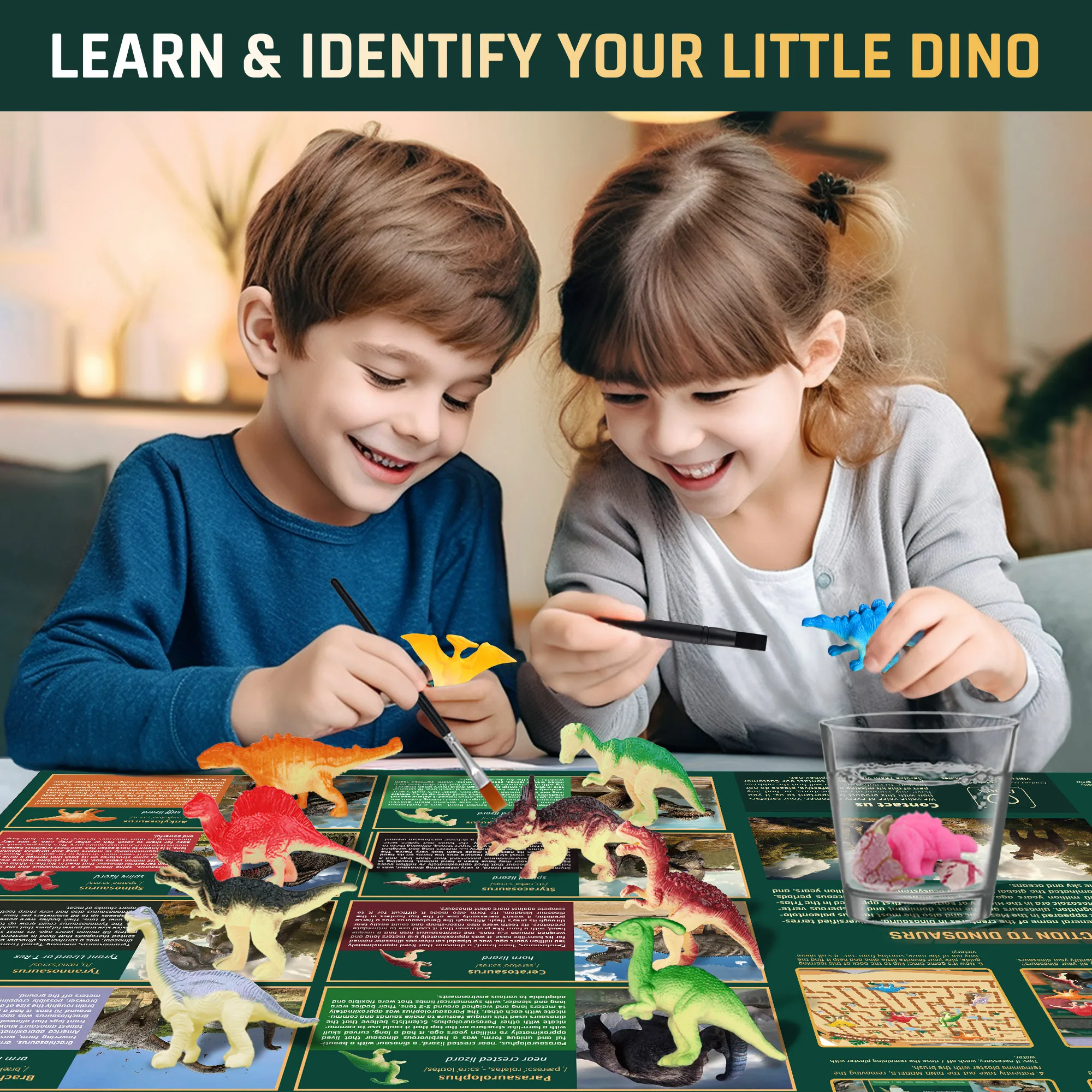 Kit penggali telur Dino Jumbo-Set penggalian telur dinosaurus-batang mainan eksperimen sains pendidikan untuk anak-anak-Kit Arkeologi