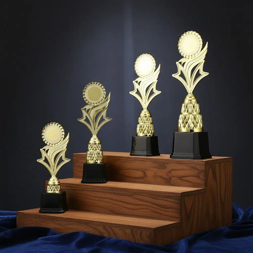23/26/29/31 CM Golden Award Trophy Golden Color Small Size Winner Award Trophy Ball Model Plastic Material Plastic Award Trophy