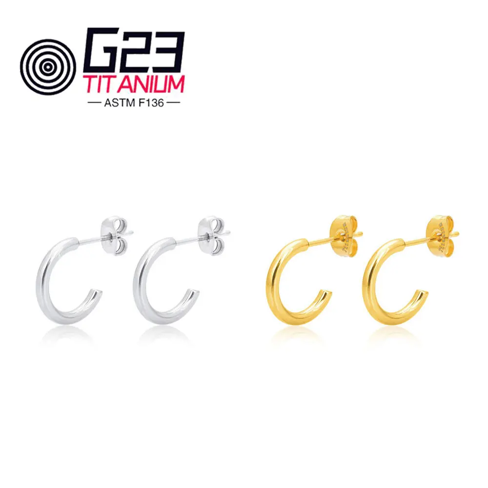 1 Paar G23 Astm F136 Titanium C Vlinder Drop Stud Oorbellen Sieraden Voor Vrouwen Gesp Groothandel