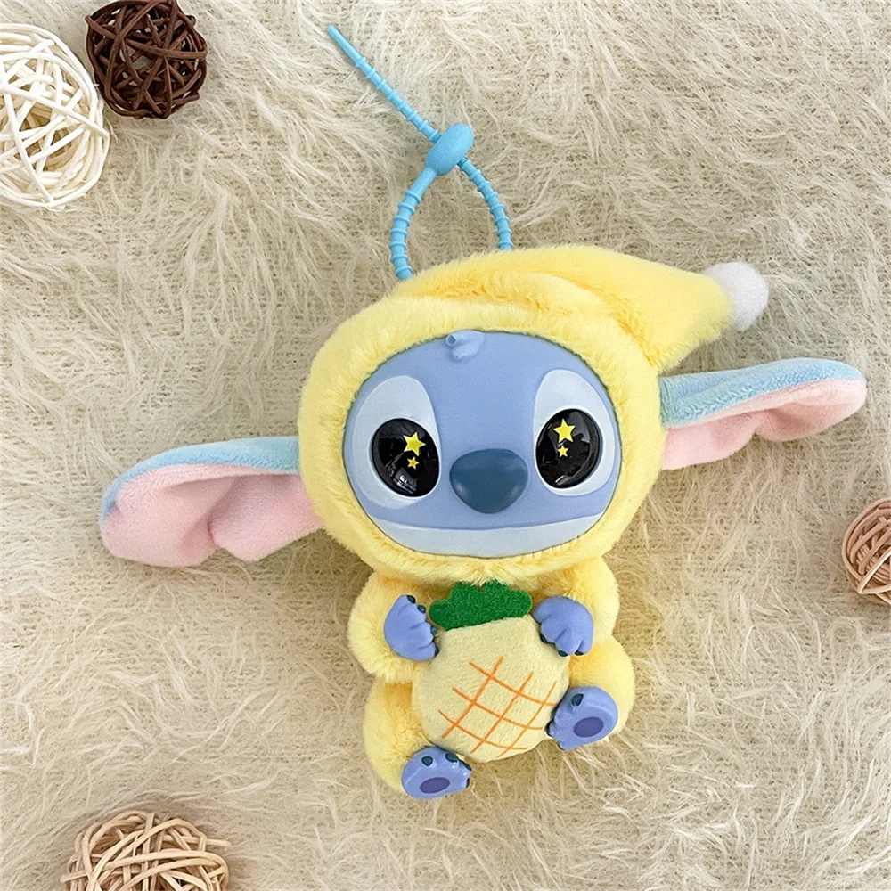 Lilo & Stitch Vinyl Plush Doll Pendant Disney Pajamas Stitch Cute Key Ring Cartoon Plushies Bag Keychain Gifts Kids Toys image 3