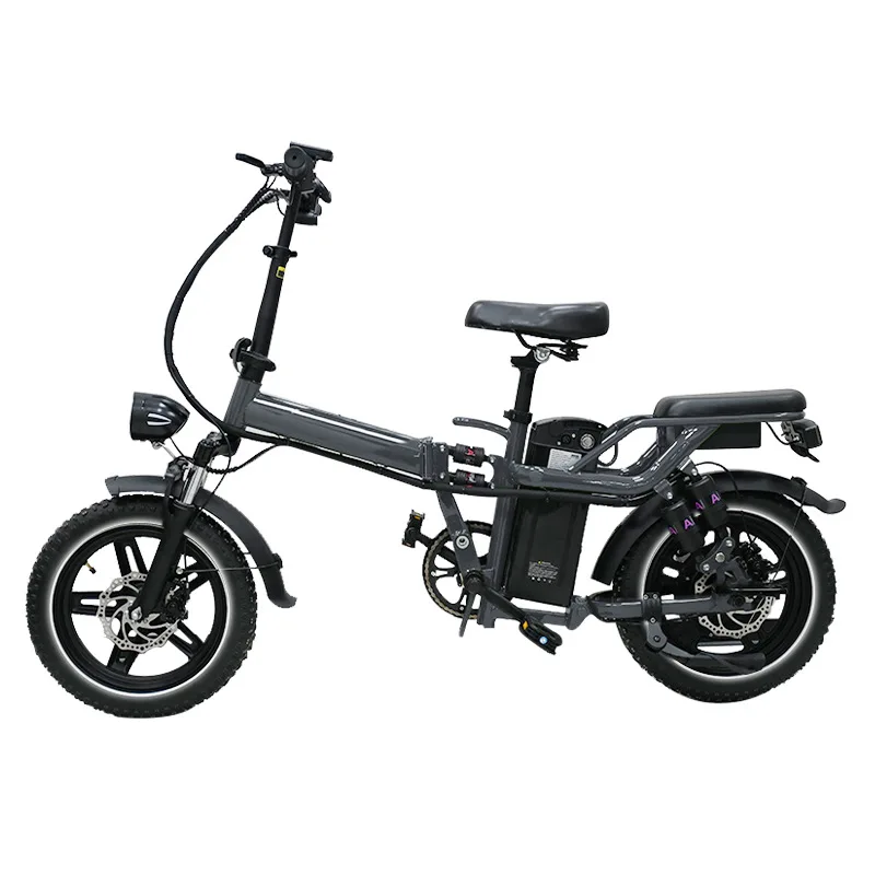 16 Inch Folding Electric Bike 48V Portable E-Bicycle Mini Commuter Adult Scooter