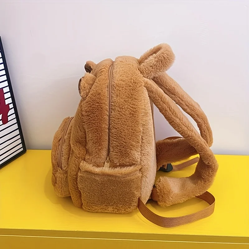 كابيبارا حقيبة ظهر قطيفة Kawaii موضة بلوشي دمية الفراء حقيبة الأطفال حقيبة كتف حقيبة صغيرة حقائب هدايا لصديقتك