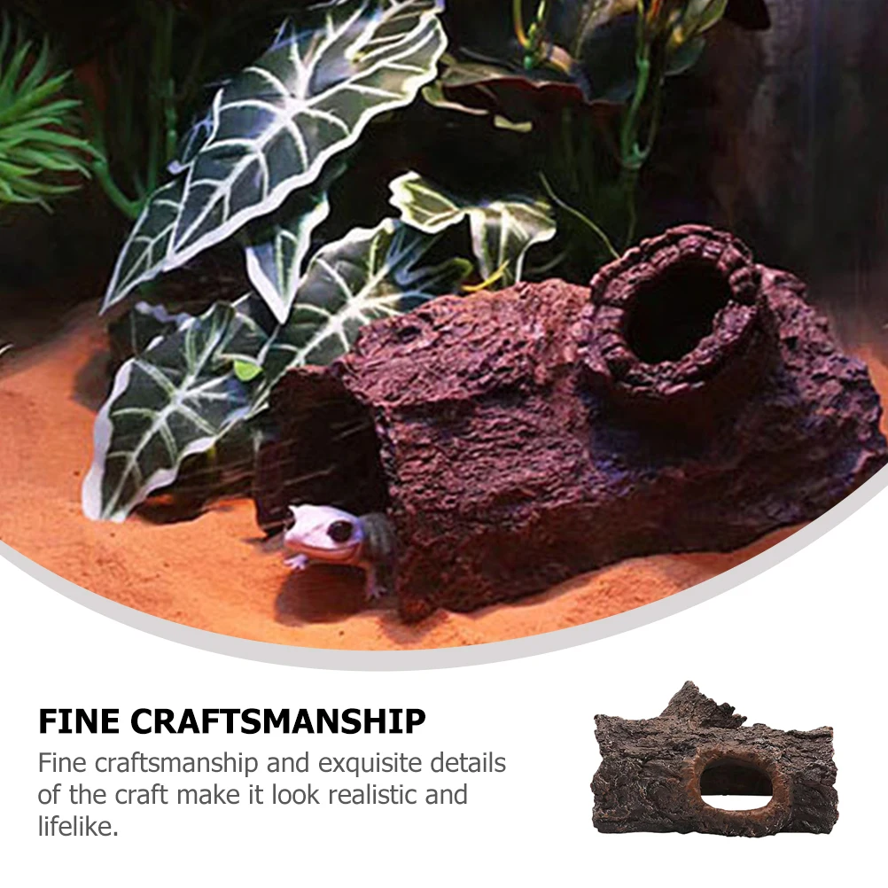 

Shrimp Hideout Fish Tank Resin Cave Realistic Aquarium Decoration Fish Cave Hiding House for Freshwater Saltwater Tank