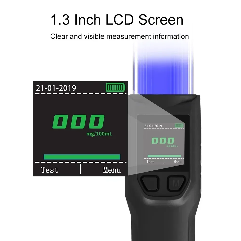 

NEW Customized Portable Outdoor Professional Safety Roadway Electronic for Testing Drunk Alcohol Breath Tester Detector