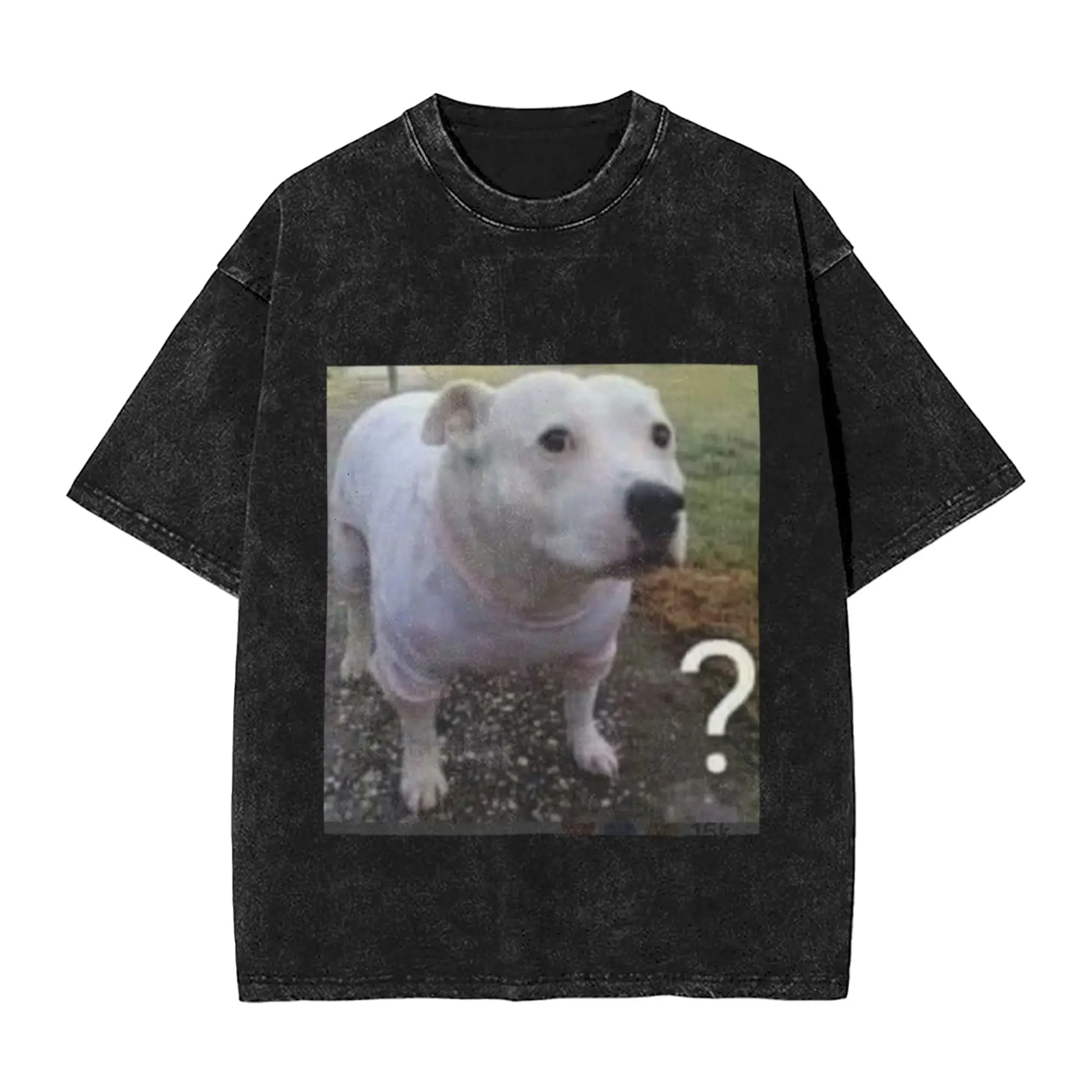 Confused Doggo Classic Stylish A T-Shirt Oversized Short Sleeve Men's Women's Cotton Tees Tops