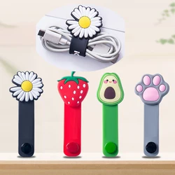 Cable Organizers Reusable Silicone Cable Ties Cord Organizer Keeper Holder Fastening Straps Headphones PC Wire Wrap Management