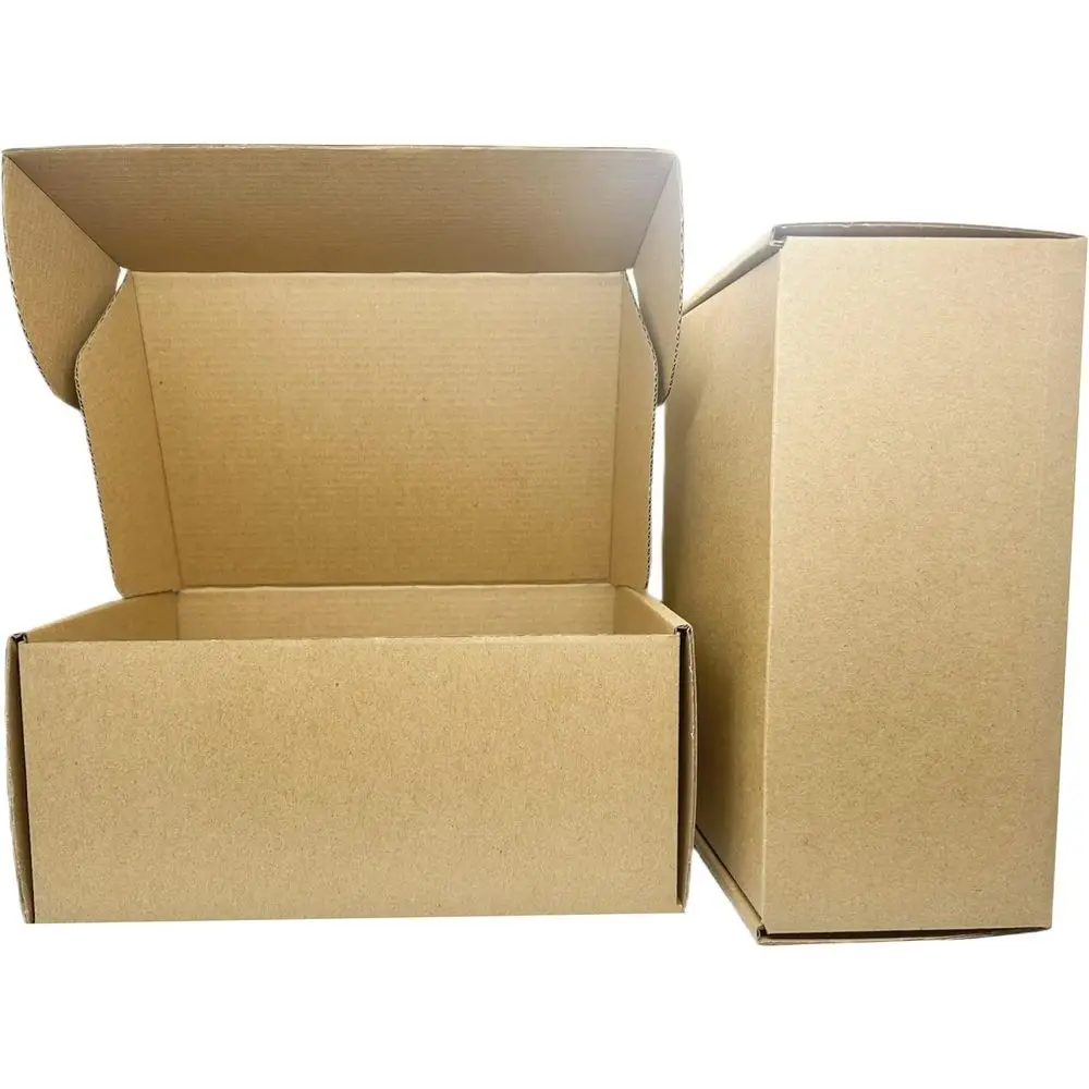 

Set of 10 - 6x4x3 Inch Sturdy Cardboard Mailing Boxes for Shipping and Storage