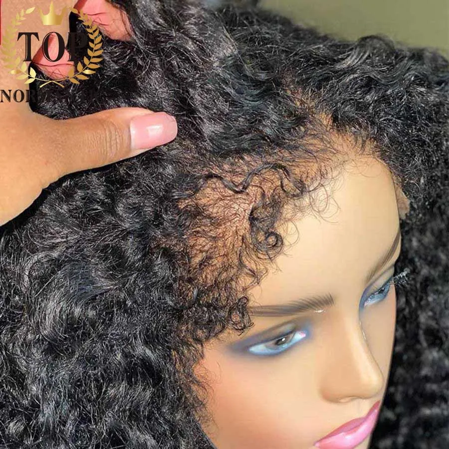 Topnormantic Curly Hairline 13x6 Lace Front Wigs For Women 13x4 Pre-Plucked Brazilian Remy Human Hair Wigs Closure 4x4 Lace Wigs