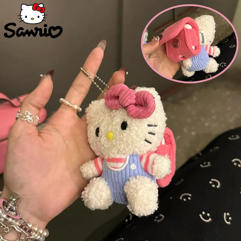 헬로 키티 Sanrio 케이스 Airpods Pro 3 2 1 만화 귀여운 플러시 창의력 여성 블루투스 무선 헤드셋 보호 커버
