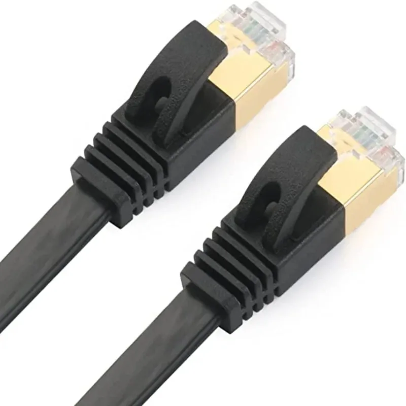 CAT7 Shielded Flat Ethernet Cable RJ45 High Speed LAN Network Patch Cord UTP Cable for Router Modem Computer Laptop 1m‑10m Multi