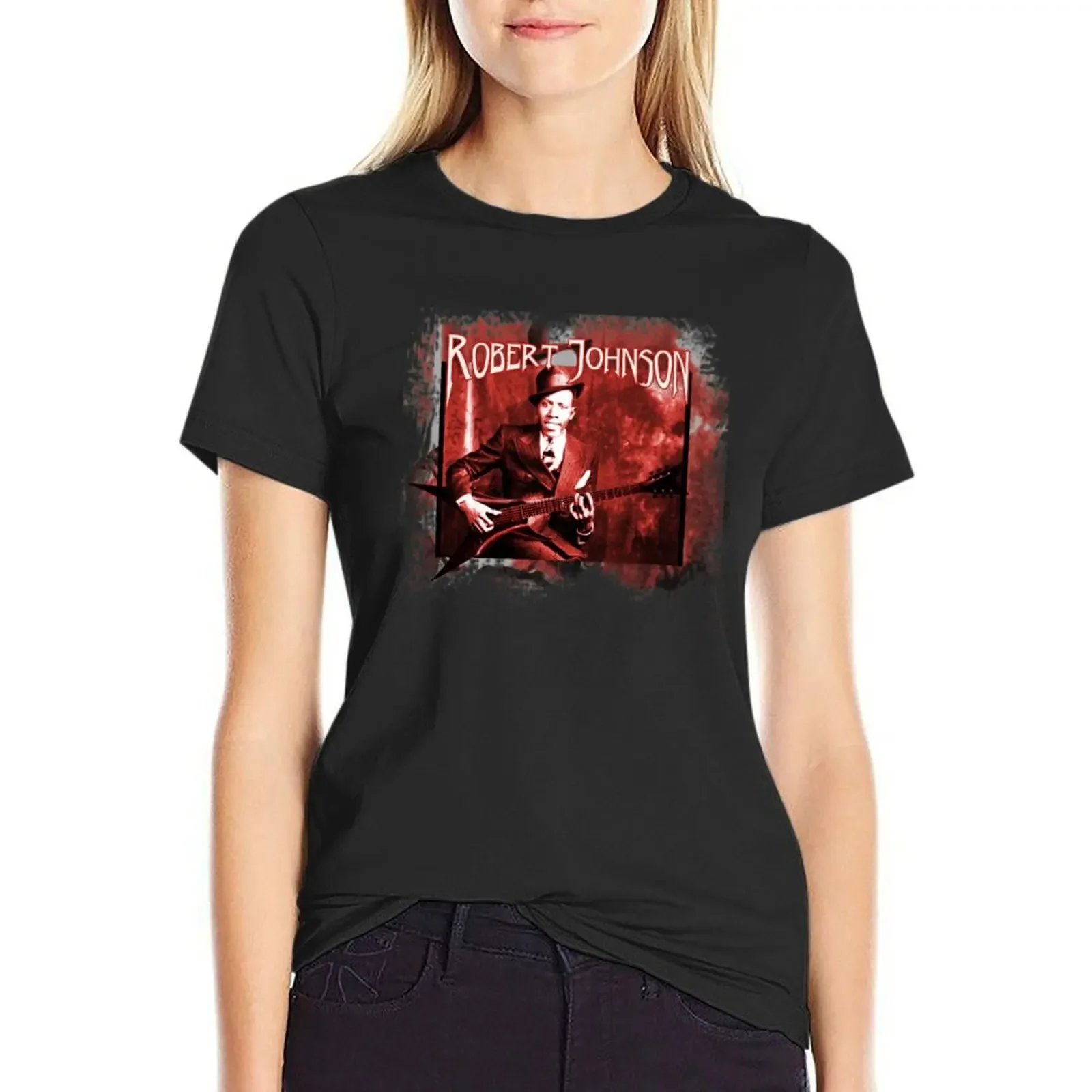 

Robert Johnson T-Shirt cute tops anime vintage clothes Women clothes