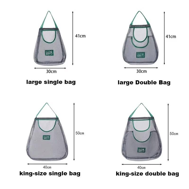 Reusable Storage Bags Kitchen Hanging Mesh Bag Home Fruit And Vegetable Storage Net Bag For Ginger Garlic Potatoes Onions view 2