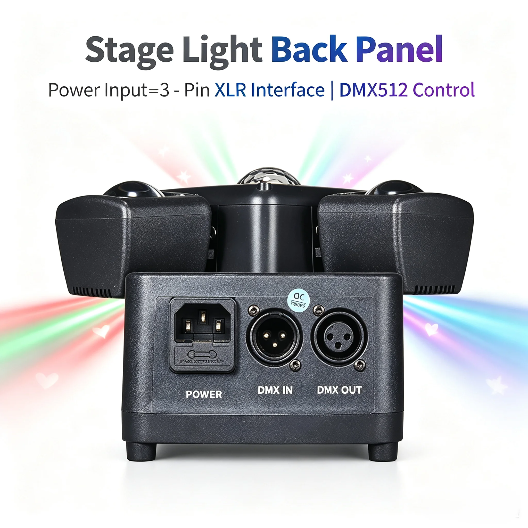 100W DMX512 LED Stage Light with RGB Laser and Strobe Effects for DJ Party