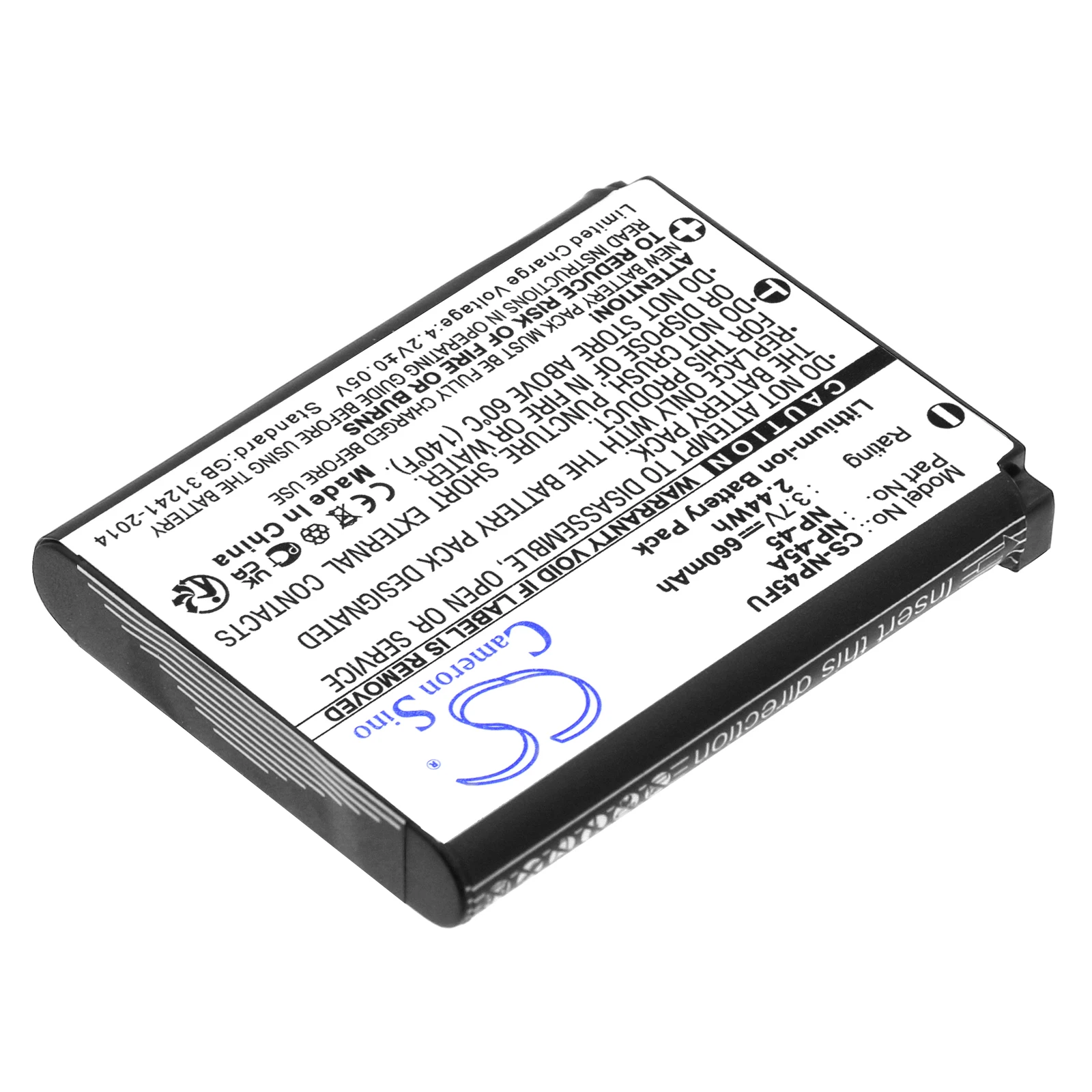 CS Battery 3.7V/660mAh NP-45 for Fujifilm Share SP2 Z250fd Z10fd J10 J150W Z30 J25 J12 L50 JZ700 Fits 45S 45B BP-DC17 NS-DSC10SL