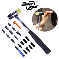 Super PDR Car Dent Hammer Repair Dings Paintless Dent Repair Tap Down Pen Hail Dent Removal Tool Kit Car Body Flattening Pen