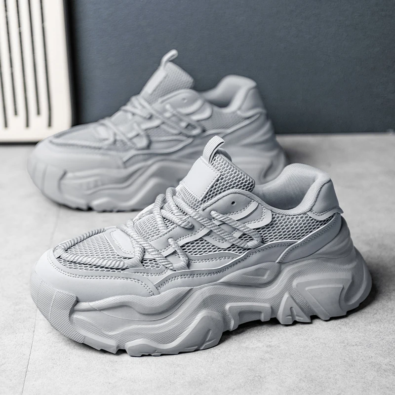 

Новинка 2026: Мужские повседневные кроссовки Tide, белые, дизайнерские, с толстой нескользящей подошвой, большие размеры