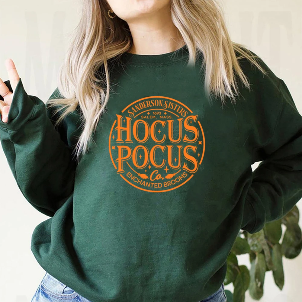 Halloween Sanderson Sisters Sweatshirt Just A Bunch of Hocus Hoodie Basic Witch Sweater Halloween Witch Crewneck Sweatshirts