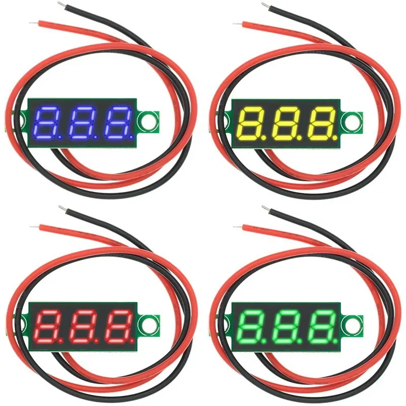 0.28Inch Ultra-Small Digital Voltmeter Digital Display Adjustable Two LinesDC2.5-30VBattery Voltage