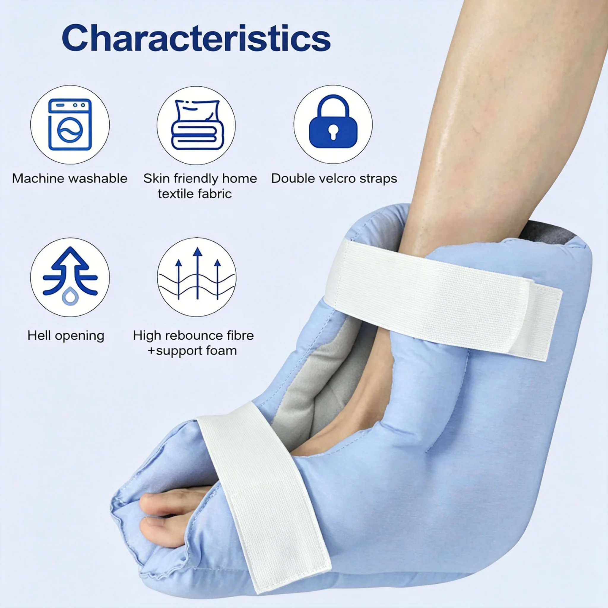 

Adjustable Foot Heel Cushion Pillow Support Soft Ankle Brace Pain Relief Elastic Heel Protector New