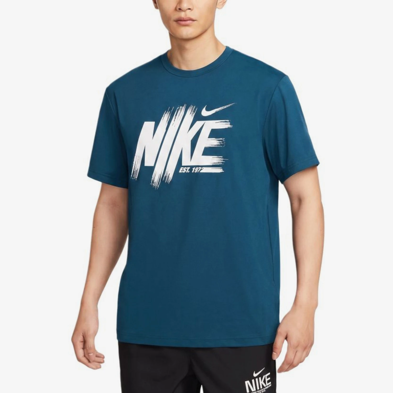 Nike genuine men's sports and leisure breathable round neck pullover short sleeved T-shirt HV0382-415