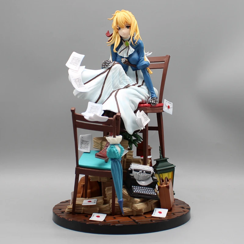 

27.5cm Violet Evergarden Violet Automatic Note Doll Anime Figure Model Statue Collection Desktop Decoration Ornament Toys Gifts