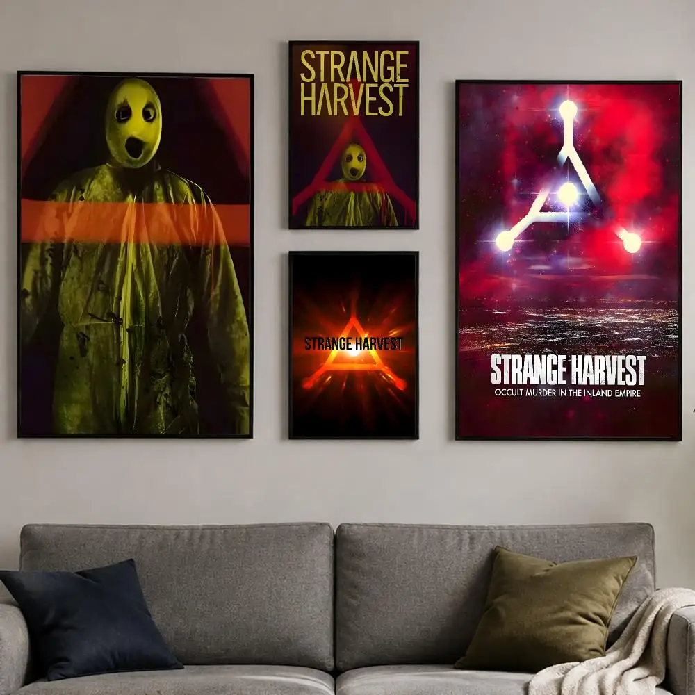 Horror Movie Strange Harvest Poster PP Self-Adhesive Bedroom Gaming Cafe/Bar Vintage Aesthetic Decor Ideal Gift