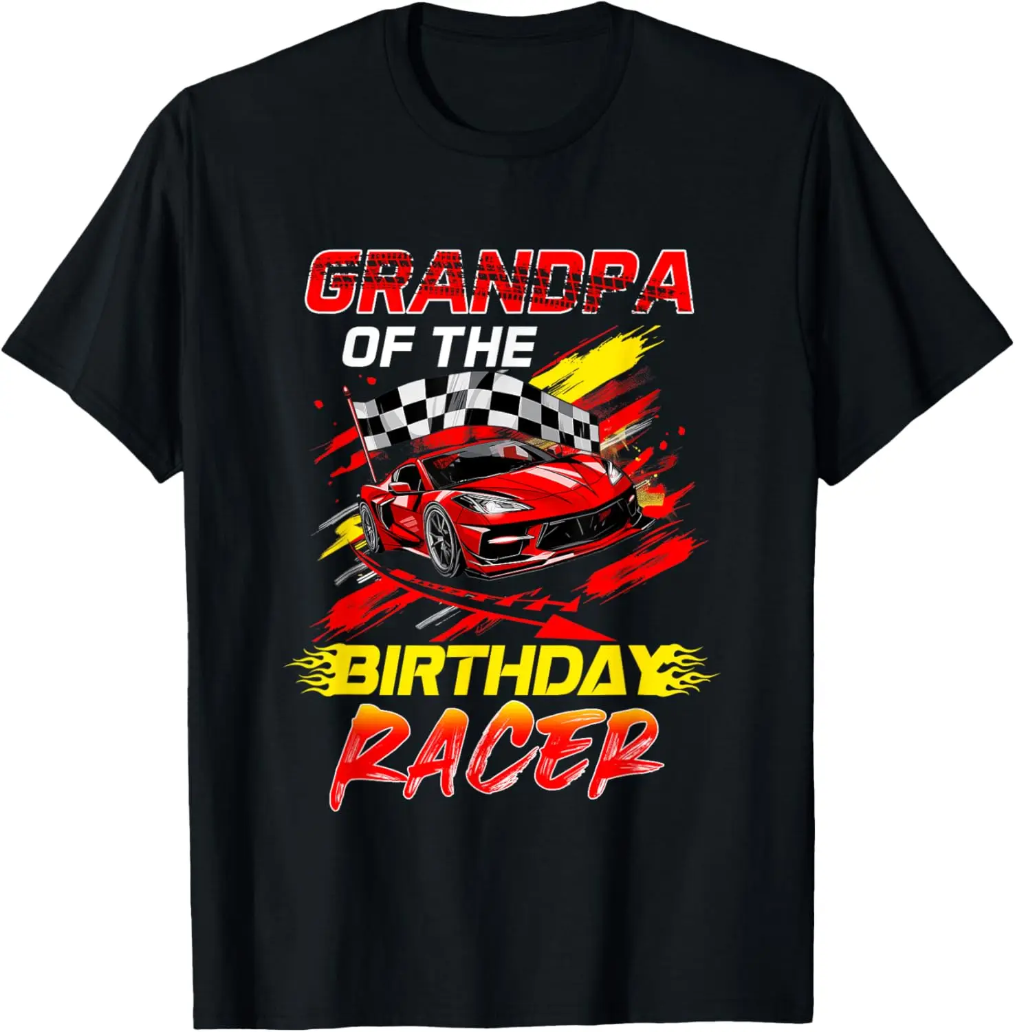 

Одинаковая футболка для всей семьи Grandpa Of The Birthday Racer Race Car Party