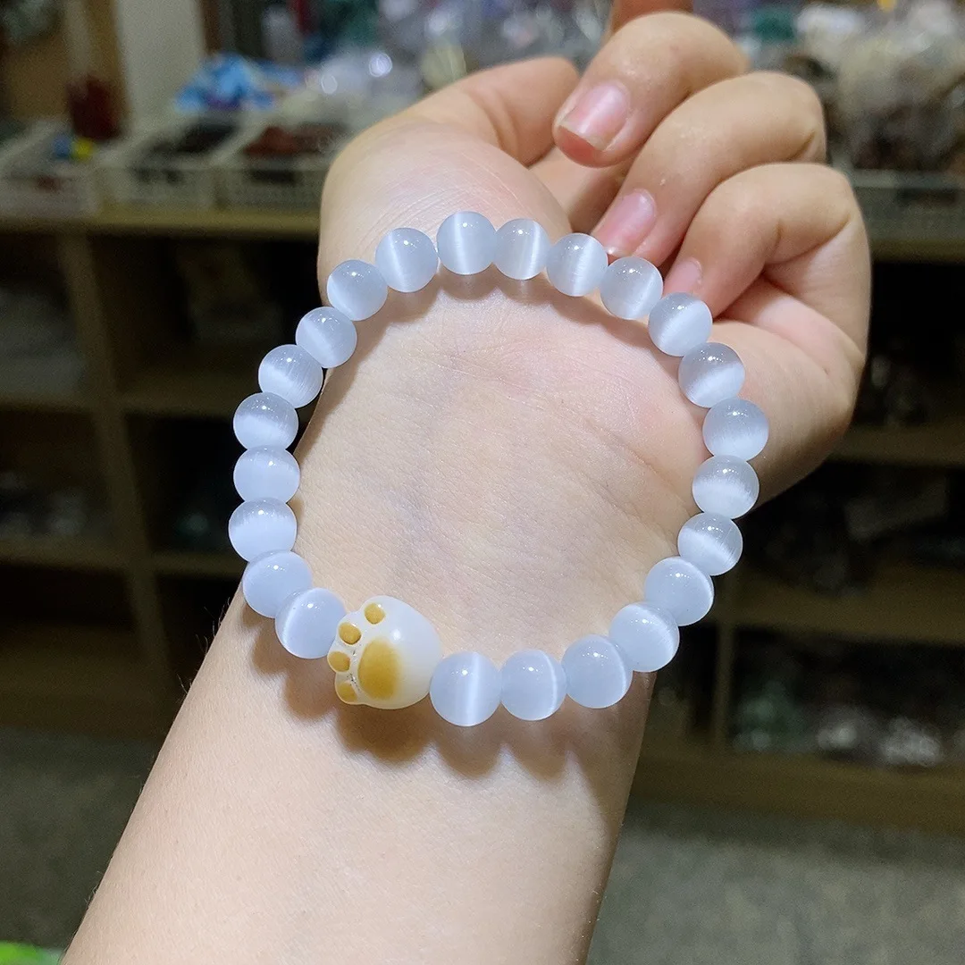 

Браслет-коготь кошки белого цвета, модные универсальные модели для мужчин и женщин.