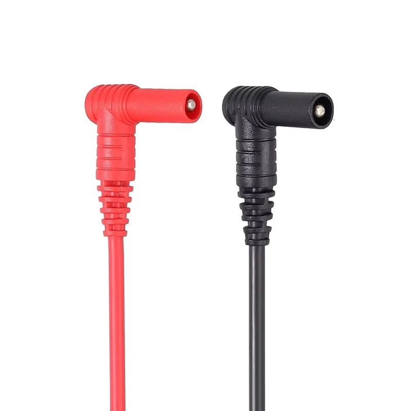 B62B Multimeter Test Leads with 4MM Capacitor Clips Alligator Clips Banana Plugs for DC Power Connections 1M